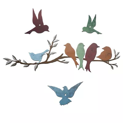 Garden Wall Art Birds Metal Sculpture Metal Birds On Branches Birds On • $16.36