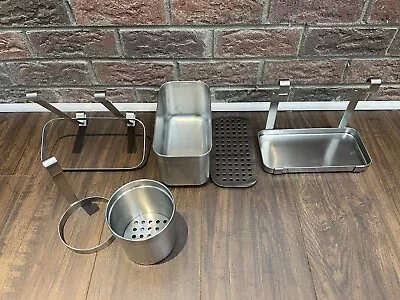 Ikea Bundle Lot Of 5- Hanging Shelf Cup & Basket Grundtal Kungsfors Organizers • $45