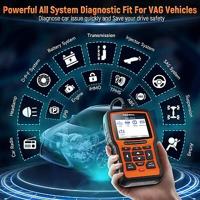 Foxwell NT510 Elite For VAG All System ABS SRS DPF TPMS OBD2 Diagnostic Scanner • $142