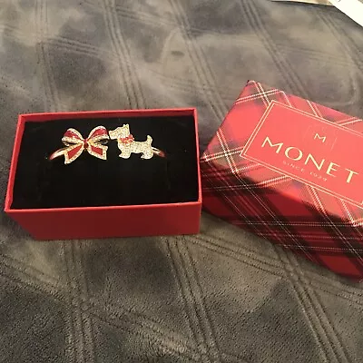 Monet Christmas Braclet Bow And Poodle • $10