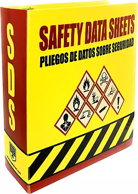 SDS Binder 3 Ring Binder 3 Inch English Spanish Bilingual 600 Safety Data Shee • $38