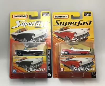 Matchbox Superfast Lot Of 2 Chevrolet 1956 Ford Sunliner-Different Colors • $8