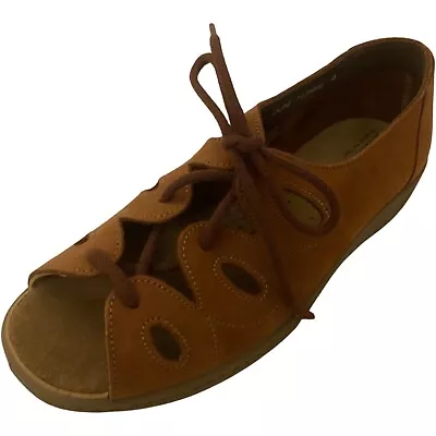 Padders Coast Sandals Women's Open Toe Tan Lace Up Adjustable Straps UK 4 NEW • £9.99