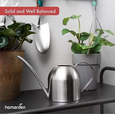 £10 • Buy Homarden 30 Oz. Stainless Steel Watering Can - Metal Watering Can With Long...
