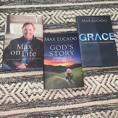 MAX LUCADO Set Lot Of 3 Novels God's Story Your Story On Life & Grace 💗#5 • $35