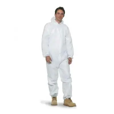 £4.99 • Buy Keepsafe Type 5/6 Hooded Protective Coverall Disposable Elasticated White