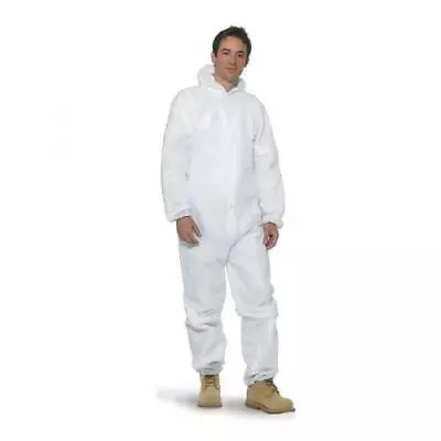 £4.99 • Buy Keepsafe Type 5/6 Hooded Protective Coverall Disposable Elasticated White