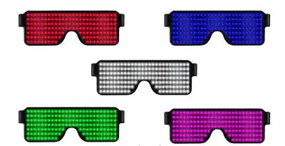 £12.49 • Buy Rechargeable LED Glasses Light Up Sunglasses For Nightclub,Christmas,Party,Gifts