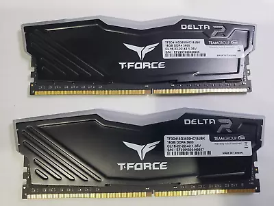 TeamGroup Delta R 32GB (2x16GB) DDR4 3600MHz RAM (TF3D416G3600HC18JBK) • $37