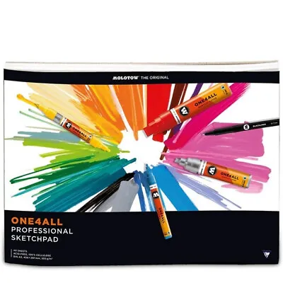 Molotow ONE4ALL Landscape Sketchpad - 80 Pages Mixed Media Art Paper Marker Book • £19.99