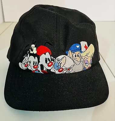 ANIMANIACS PINKY & BRAIN Snapback Hat Cap VINTAGE*RARE Warner Brothers '93 NURSE • $25.98