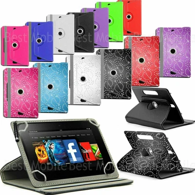  For 7  8  9  To 10.1  New 360° Folio Leather Case Cover Android Tablet PC • £4.99