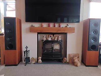 Kef Reference Four-Two Speakers In Cherry Wood • £1500