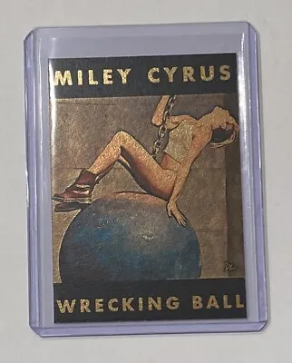 Miley Cyrus Gold Plated Limited Artist Signed Wrecking Ball Trading Card 1/1 • $29.95