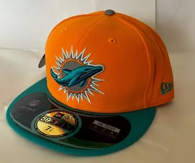 Miami Dolphins Fitted Cap New Era 59Fifty Official Hat • $34.99