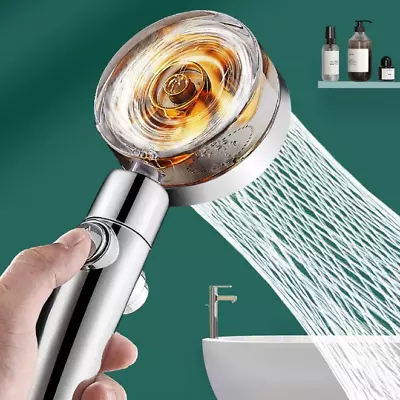 Shower Head Rainfall Handheld High Pressure Bathroom Chrome Water Saving • £5.99