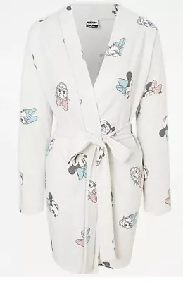 Brand New Disney Daisy Duck Printed Light Grey Dressing Gown For Ladies  /Women • £23.99