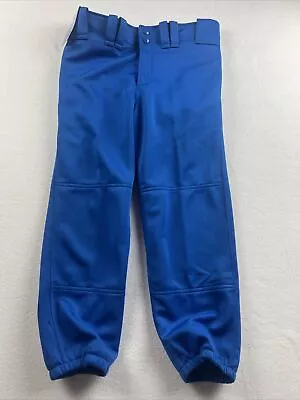Mizuno Softball Elastic Bottom Pants Blue Women's Size Small Belted • $21.99