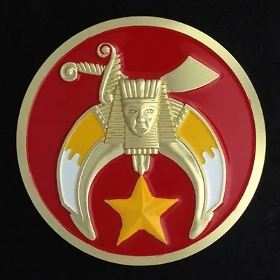 Masonic Shriner Car Auto Emblem (Red) SHA-4 • $4.50