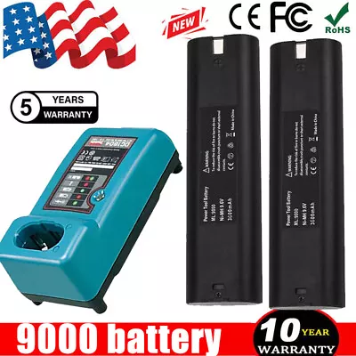 Pack  For Makita 9.6V 3.6Ah Battery 9000 191681-2 9033 / Charger New Replacement • $17