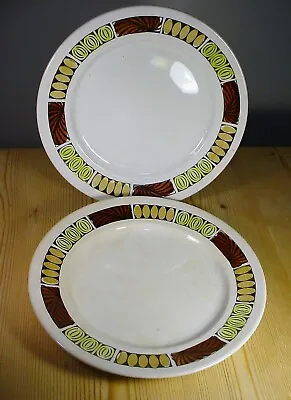 Broadhurst Kathie Winkle  Mardi Gras  1960s TWO Dinner Plates • £4.99