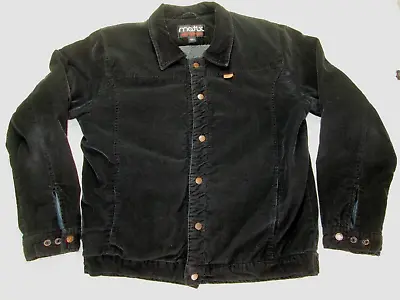 $19.98 • Buy Matix Marc Johnson Jacket Mens Large Black Corduroy Fleece Lined Snap Casual