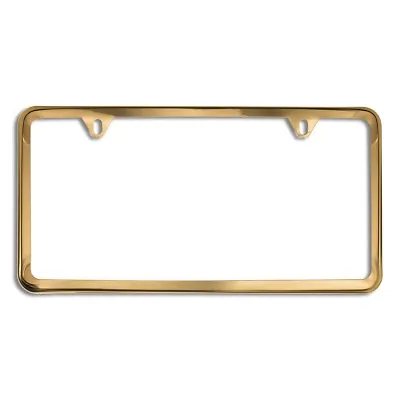 2 Hole Powder Coated Gold Stainless Steel License Plate Frame Slim Holder Lexus • $13.95