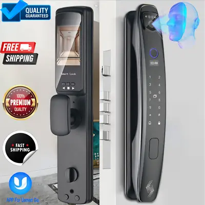 3D Face Smart Door Lock Security Camera Monitor Fingerprint Password Usmart Go • £240.64