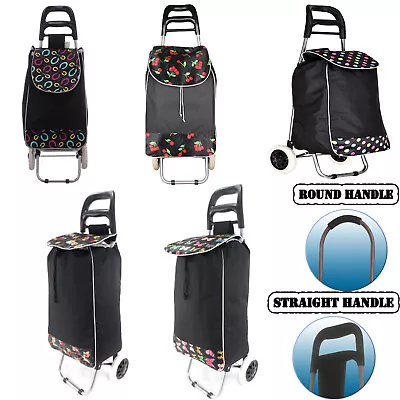 £13.99 • Buy Shopping Cart Trolley Lightweight Folding 2 Wheels Luggage Waterproof Large Bag