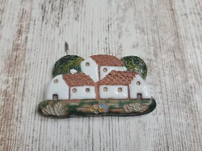 Vintage Portugal Pottery Arcil Lousa Ceramica Wall Plaque Village • $8