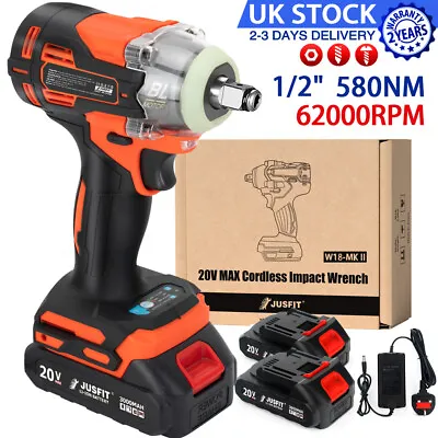 Brushless Cordless Impact Wrench 1/2 Inch Drill Gun Ratchet Driver For Makita UK • £38.53