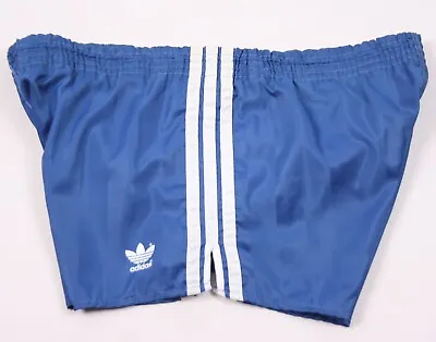 Vintage 80s Adidas Shorts Running Athletic Nylon Drawstings Mens L-XL • $39