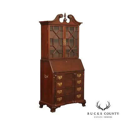 Harden Chippendale Style Blockfront Secretary Desk • $1795