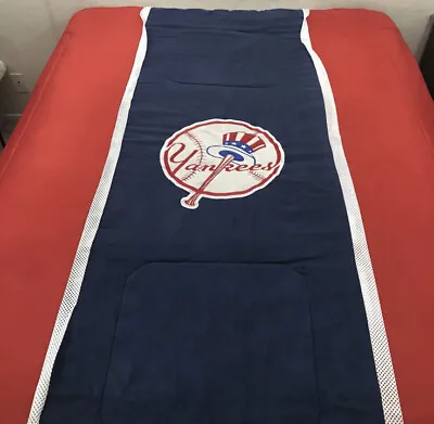MLB New York NY Yankees Baseball Red & Blue Twin Size MVP Comforter Blanket • $20