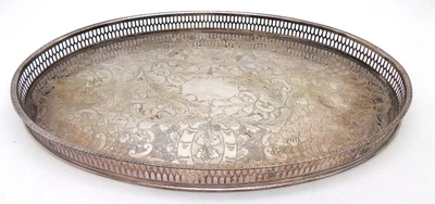 £12.15 • Buy Viners Of Sheffield Alpha Plate Oval Serving Tray Decorative Home Bar Dining 