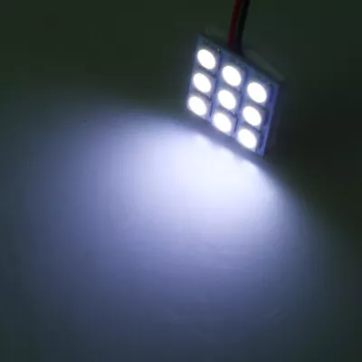 12V White T10 BA9S 9 SMD 5050 LED Festoon Dome Panel Lights Bulbs Adapters • $8.83