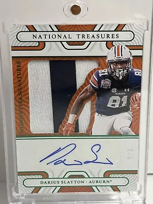 Darius Slayton 2022 National Treasures Collegiate Green RPA /5 #SIL-DSL - Auto • $0.99