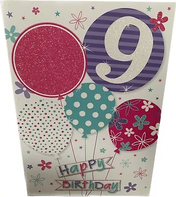 Birthday Card For A Girl Age 9 ~9th Birthday Card • £1.89