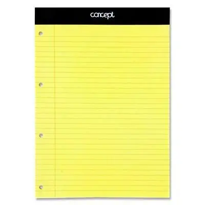 Yellow A4 Refill Legal Pad Ruled Margin Punch Paper Note Pads Office Sheets • £3.75