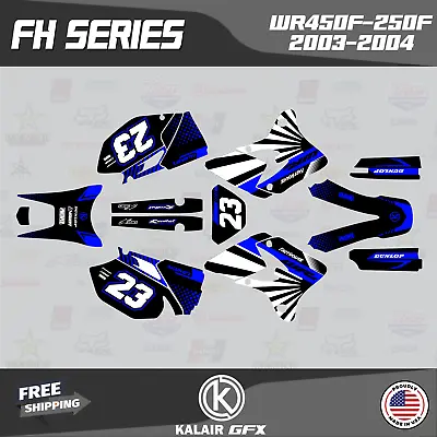 Graphics Kit For YAMAHA WR250F And WR450F Years 2003 2004 FH-Blue • $82.99