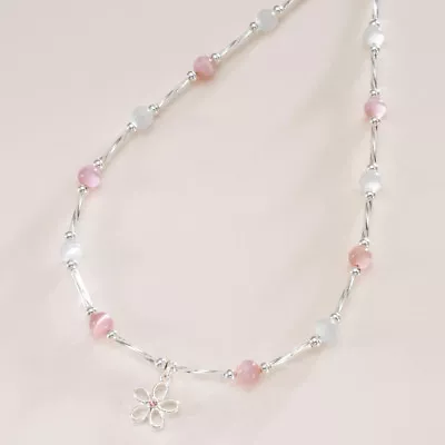 £8.99 • Buy Girls Flower Necklace. Childrens Jewellery Any Colour!