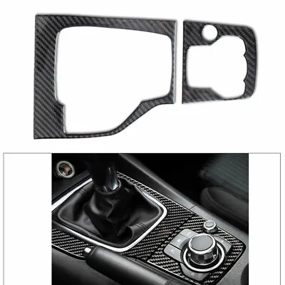 Carbon Fiber Inner Gear Shift Panel Frame Cover Trim For Mazda 3 Axela 2013-2016 • $22.74