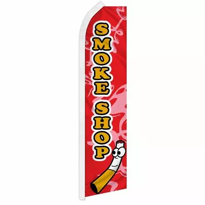  SMOKE SHOP  Advertising Super Flag Swooper Banner Business Sign E-cig Vapor Rd • $25.23