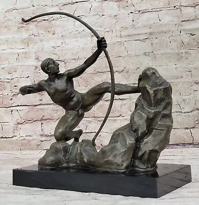 `Herackles Archer` Bronze Sculpture By Juno Art Deco Handcrafted Marble Figure • $199.50