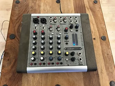 Soundcraft Compact 4 Desktop Audio Mixer With Manual And AC Adapter • £35
