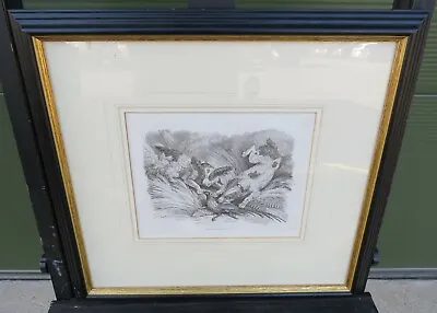 £65 • Buy Antique Framed Samuel Howitt Hunting Etching Dogs And Pheasant Orme 1809