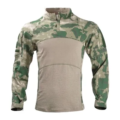 Army Tactical Mens Combat T-Shirt Long Sleeve Casual Pullover Shirt Camouflage • $31.34