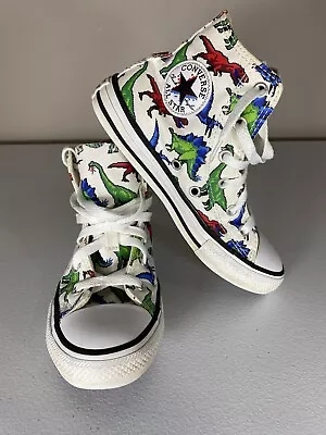 Converse All-Star Chuck Taylor High Tops Dinosaur Shoe Junior Size 1 Casual • $28
