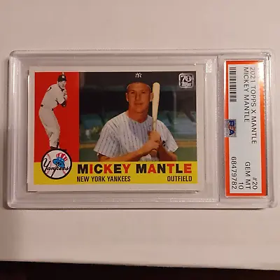 $99.99 • Buy 2021 Topps X Mantle 1960 Mickey Mantle New York Yankees PSA 10 GEM MINT POP 1/1