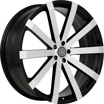 X1 22 Inch 22x9 VELOCITY VW12 BLACK MACHINED Wheels Rims 5x120 +13 • $294.25